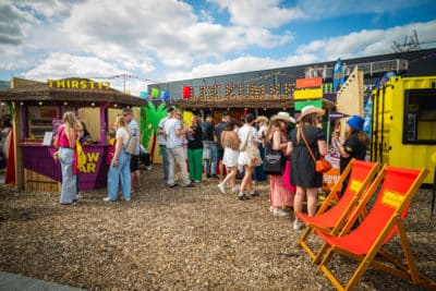 crowds at festival outdoor kitchen