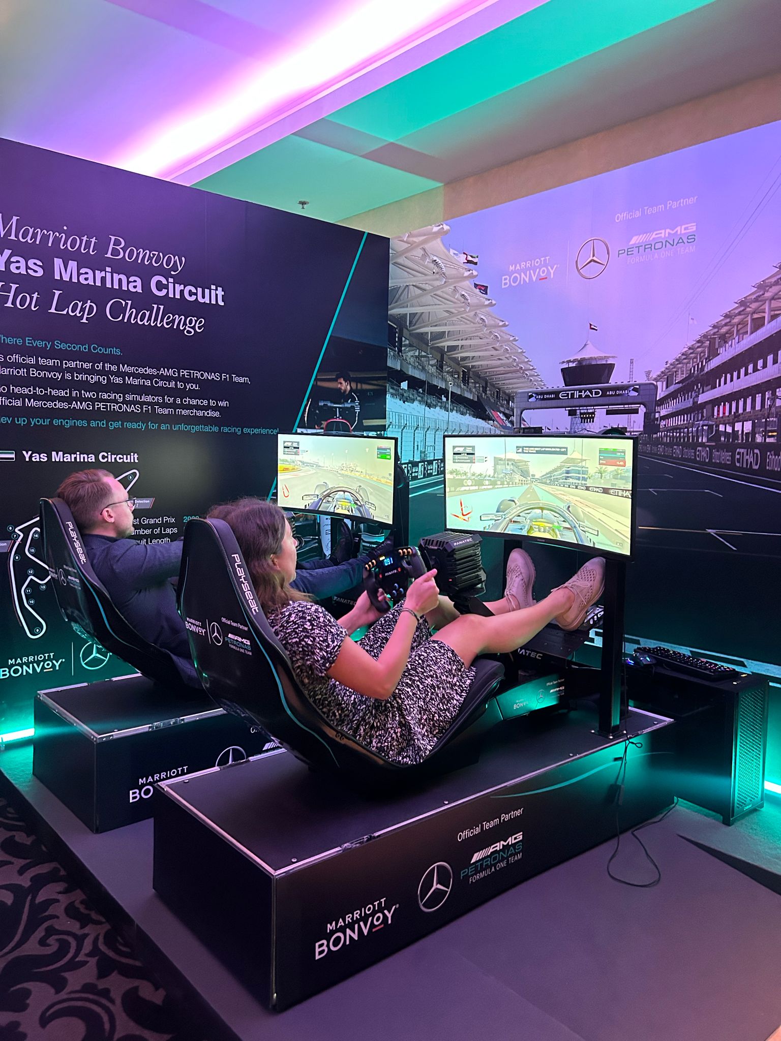 people driving f1 simulators