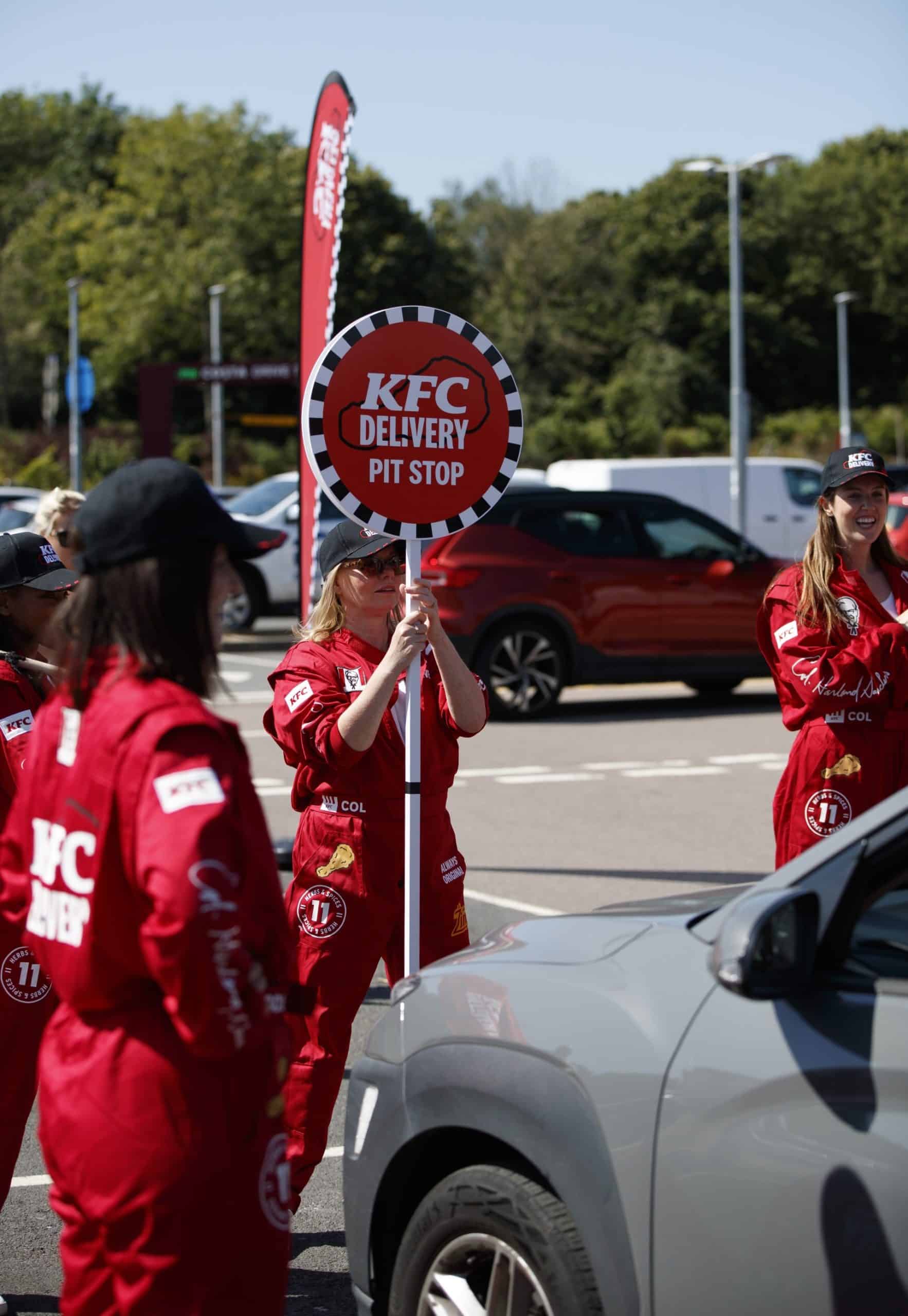 KFC delivery pit stop