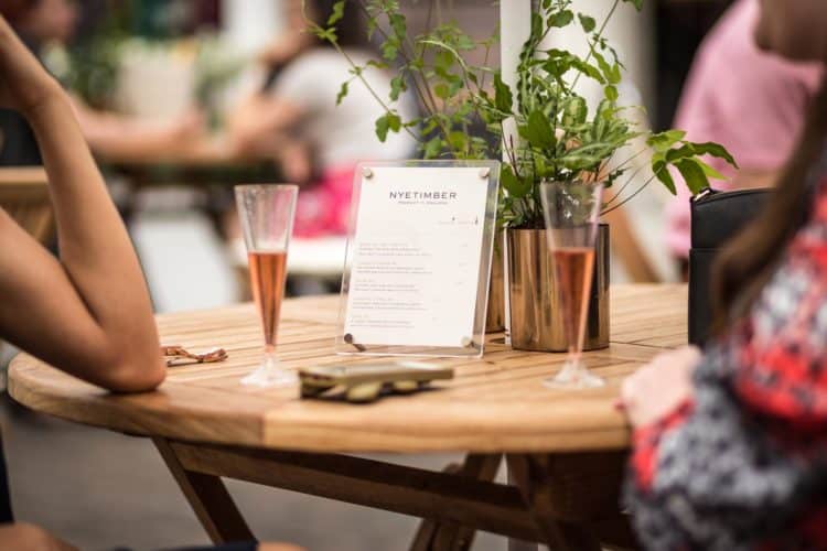 Nyetimber pop-up bar